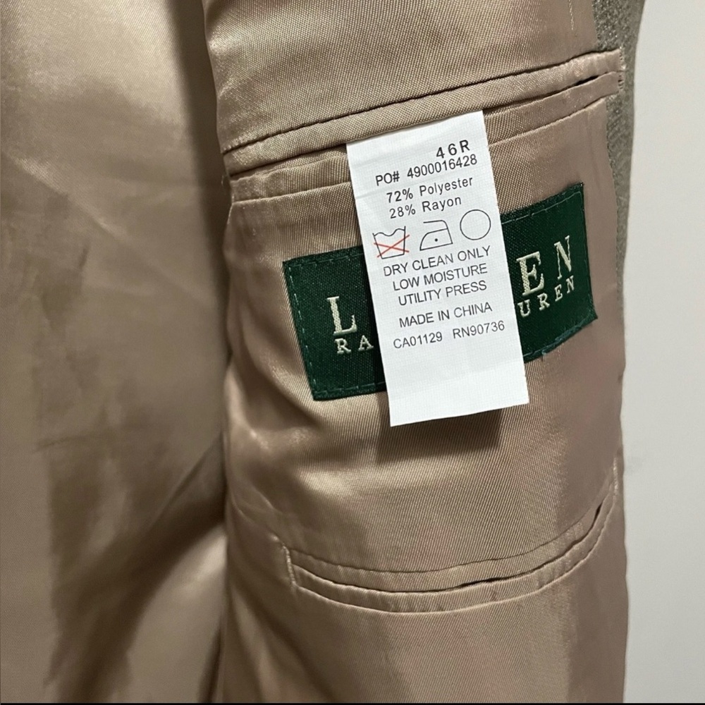 Ralph Lauren Men’s Tan Brown Blazer Sport Coat Size 46R - Picture 4 of 10